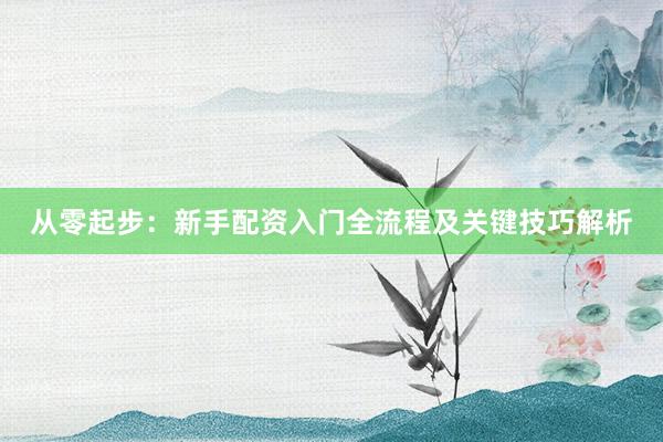 从零起步：新手配资入门全流程及关键技巧解析