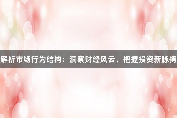 解析市场行为结构：洞察财经风云，把握投资新脉搏