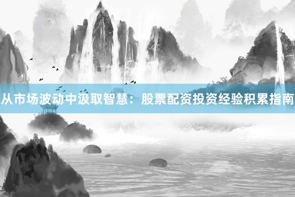 从市场波动中汲取智慧：股票配资投资经验积累指南