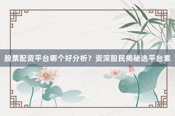 股票配资平台哪个好分析？资深股民揭秘选平台素