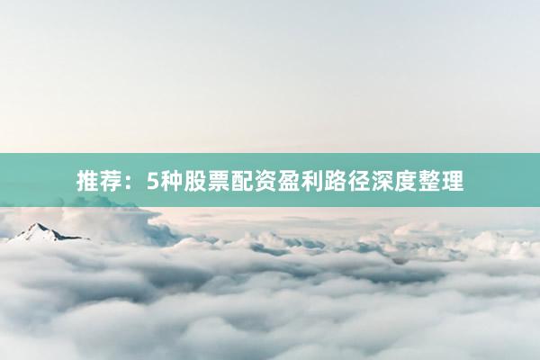 推荐：5种股票配资盈利路径深度整理